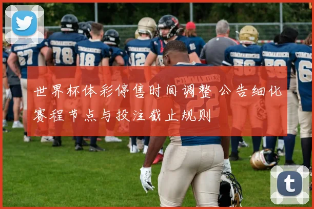 世界杯体彩停售时间调整 公告细化赛程节点与投注截止规则